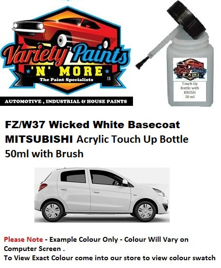 FZ/W37 Wicked White Acrylic MITSUBISHI Touch Up Bottle 50ml
