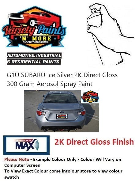 G1U SUBARU Ice Silver 2K DIRECT GLOSS 300 Gram Aerosol Spray Paint