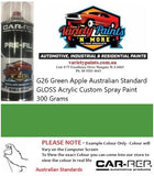 G26 Green Apple Australian Standard GLOSS ACRYLIC Custom Spray Paint 300 Grams