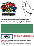 G31 Vertigris Australian Standard 2K Direct Gloss Custom Spray Paint 300 Grams