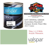 G47 CRYSTAL GREEN Australian Standard Valspar Acrylic Paint Mix 303 4 Litre