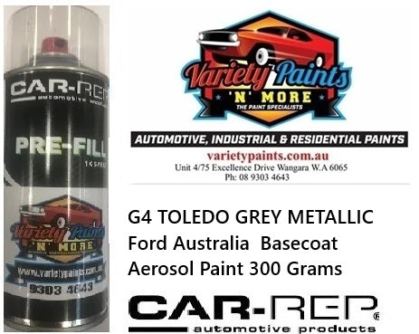 G4 TOLEDO GREY METALLIC Ford Australia  Basecoat Aerosol Paint 300 Grams