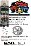 G6133 Simmons Silver Metallic Wheel Paint Colour BASECOAT Aerosol Paint 300 Grams