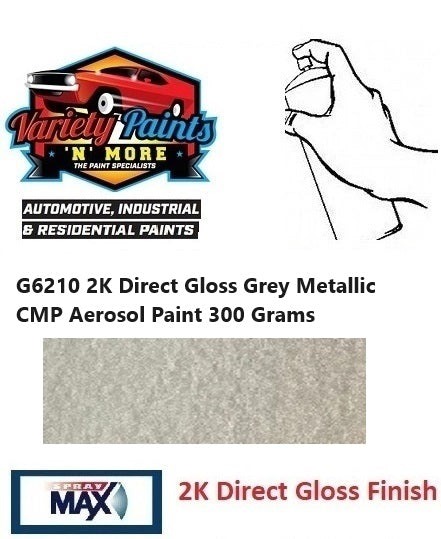 G6210 Grey Metallic CMP 2K Direct Gloss Aerosol Paint 300 Grams