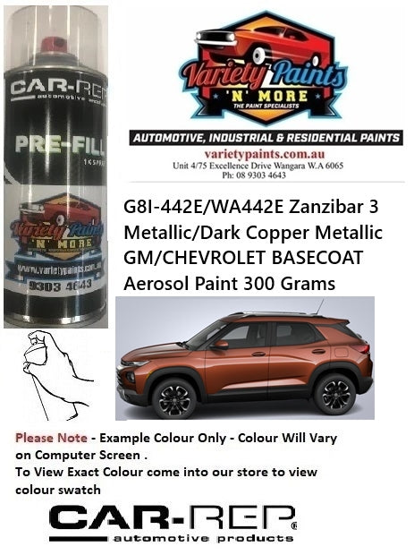 G8I-442E/WA442E Zanzibar 3 Metallic GM BASECOAT Aerosol Paint 300 Grams