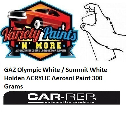 GAZ-1/50-8624-1 Olympic White / Summit White VARIANT 1 (DIRTIER/GREENER) GMH/OPEL ACRYLIC Aerosol Paint 300 Grams