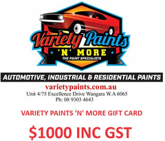 VARIETY PAINTS 'N' MORE GIFT CARD $1000.00