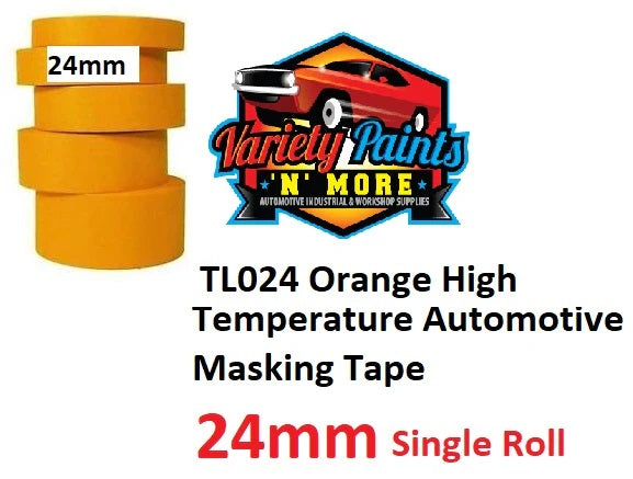 GPI Orange 24mm Single High Temperature Masking Tape Single