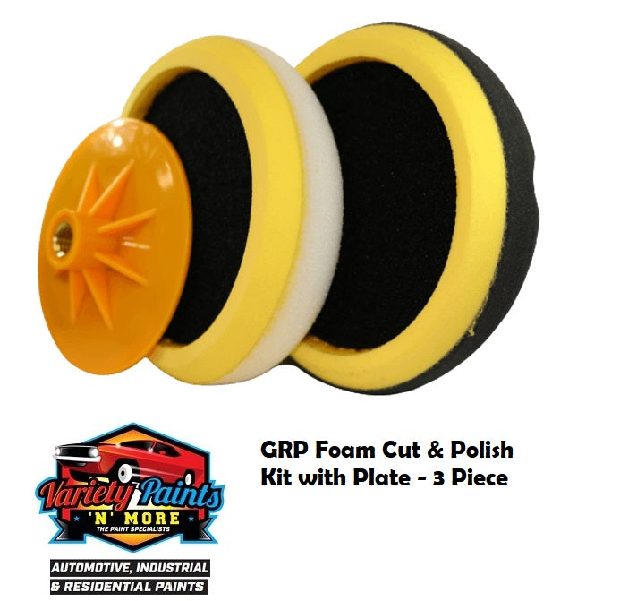 GRP Foam Cut & Polish Kit with Plate - 3 Piece