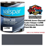 GW215A Jasons Charcoal Lustre Valspar 1 LITRE  Performance Basecoat Paint Mix 888