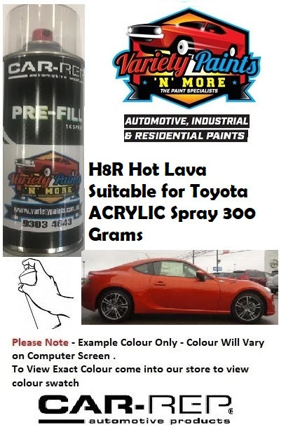 H8R Hot Lava Suitable for Toyota ACRYLIC Spray 300 Grams