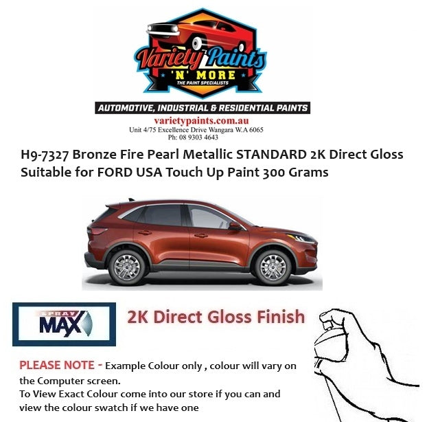 H9-7327 Bronze Fire Pearl Metallic STANDARD 2K Direct Gloss Suitable for FORD USA Touch Up Paint 300 Grams