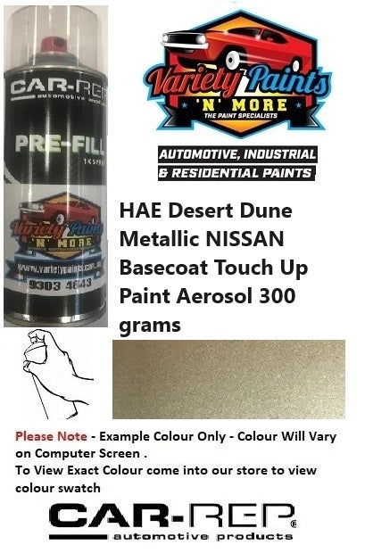 HAE Desert Dune Metallic NISSAN Basecoat Touch Up Paint Aerosol 300 grams
