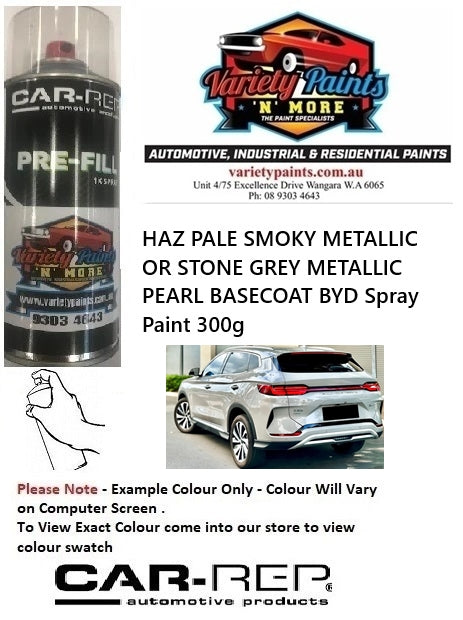 HAZ PALE SMOKY METALLIC OR STONE GREY METALLIC PEARL BASECOAT BYD Spray Paint 300g