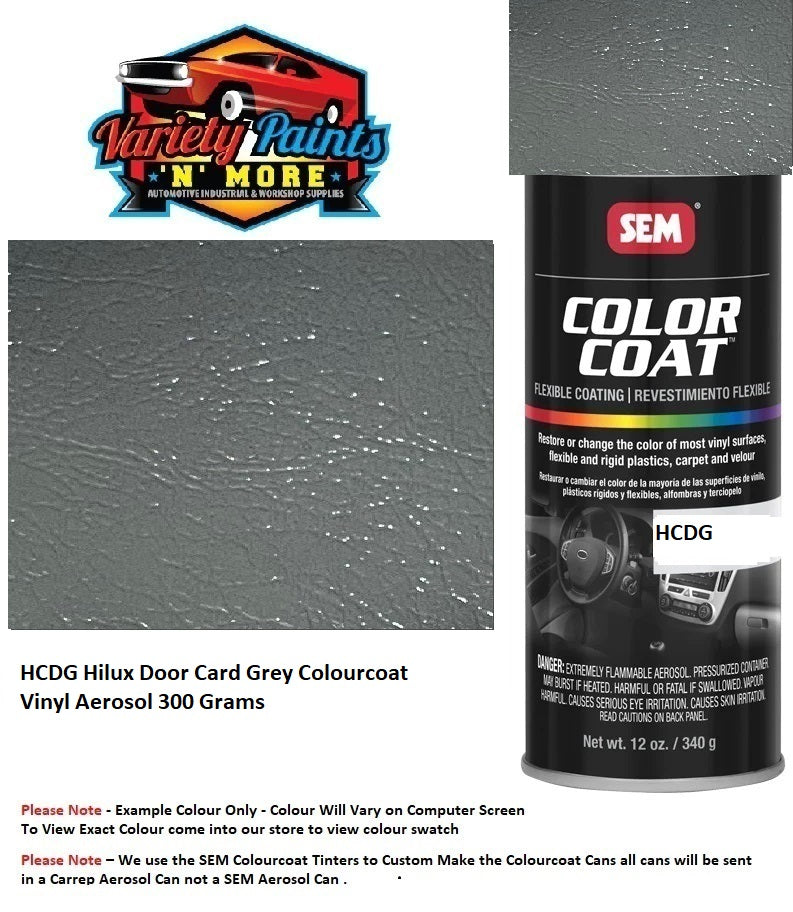 HCDG Hilux Door Card Grey Colourcoat Vinyl Aerosol 300 Grams