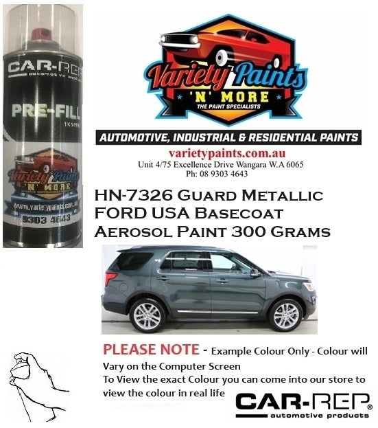 HN-7326 Guard Metallic FORD USA Basecoat Aerosol Paint 300 Grams