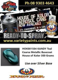 HOK001504 KANDY Teal Coarse Metallic Basecoat House of Kolor 300 Grams