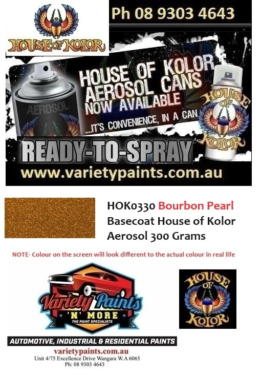 HOK0330 Bourbon Pearl Basecoat House of Kolor Aerosol 300 Grams