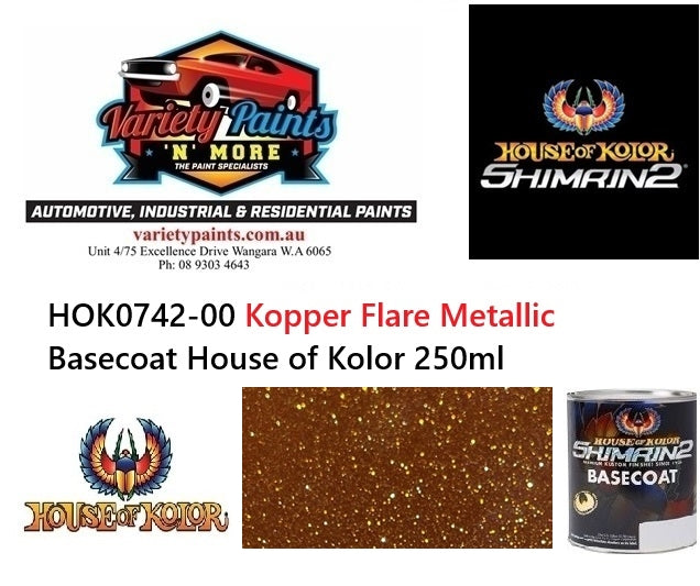 HOK0742-00 Kopper Flare Metallic Basecoat House of Kolor 250ml