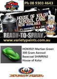 HOK0921 Martian Green  300 Gram Aerosol Basecoat SHIMRIN2 House of Kolor