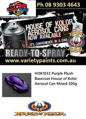 HOK1033 Purple Plush Basecoat House of Kolor Aerosol Can Mixed 300g