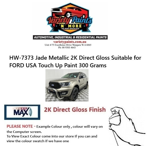 HW-7373 Jade Metallic 2K Direct Gloss Suitable for FORD USA Touch Up Paint 300 Grams