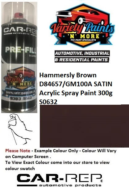 Hammersly Brown D84657/GM100A SATIN Acrylic Spray Paint 300g S0632 1IS 50A