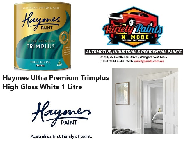Haymes Ultra Premium Trimplus High Gloss White 1 Litre