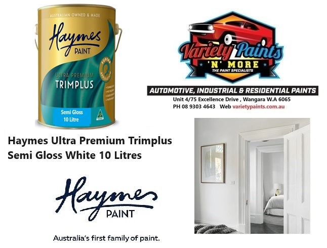 Haymes Ultra Premium Trimplus Semi Gloss White 10 Litre