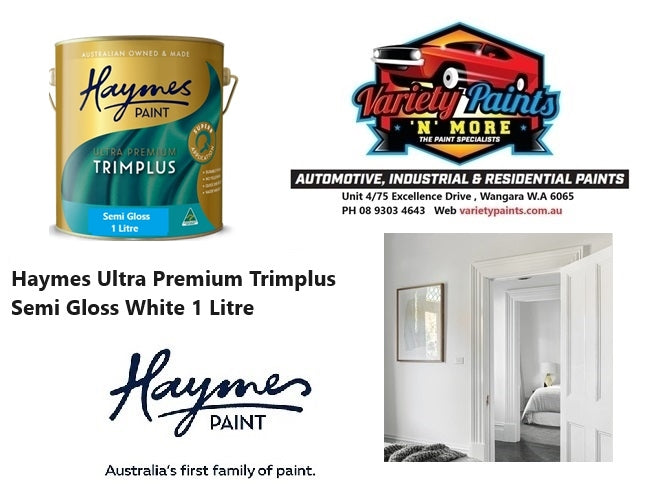 Haymes Ultra Premium Trimplus Semi Gloss White 1 Litre