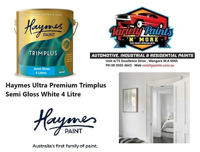 Haymes Ultra Premium Trimplus Semi Gloss White 4 Litre