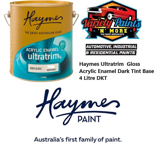 Haymes Ultratrim High Gloss Acrylic Enamel Dark Tint Base 4 Litre DKT