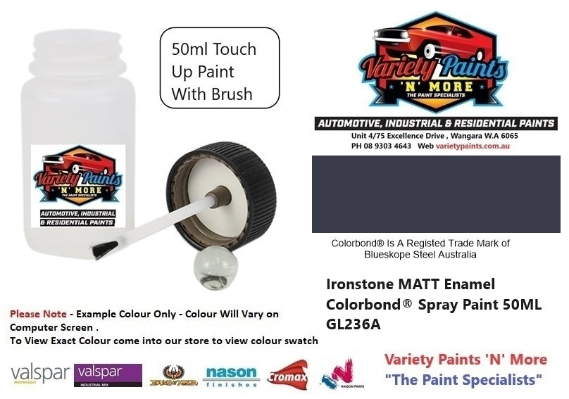 Ironstone MATT Enamel Colorbond® Spray Paint 50ML GL236A