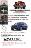 J4-7289 Deep Impact Blue Pearl FIELD B Basecoat Suitable for FORD USA Touch Up Paint 300 Grams