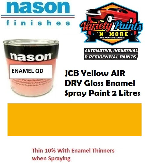 JCB Yellow AIR DRY Gloss Enamel Spray Paint 2 Litres