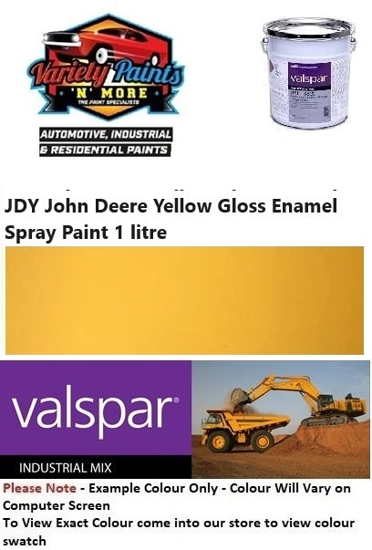 JDY John Deere Yellow Gloss Enamel Spray Paint 1 litre