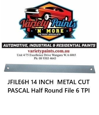 14" METAL CUT PASCAL Half Round File 6 TPI