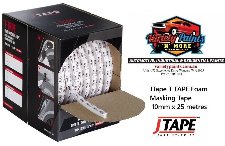 JTape T TAPE Foam Masking Tape 10mm x 25 metres