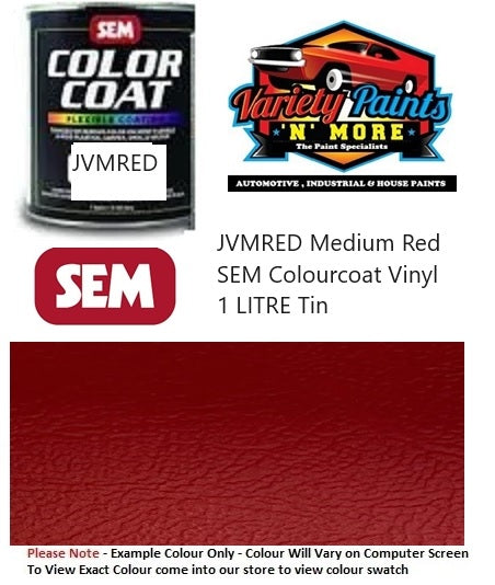 JVMRED Medium Red SEM Colourcoat Vinyl 1 LITRE Tin