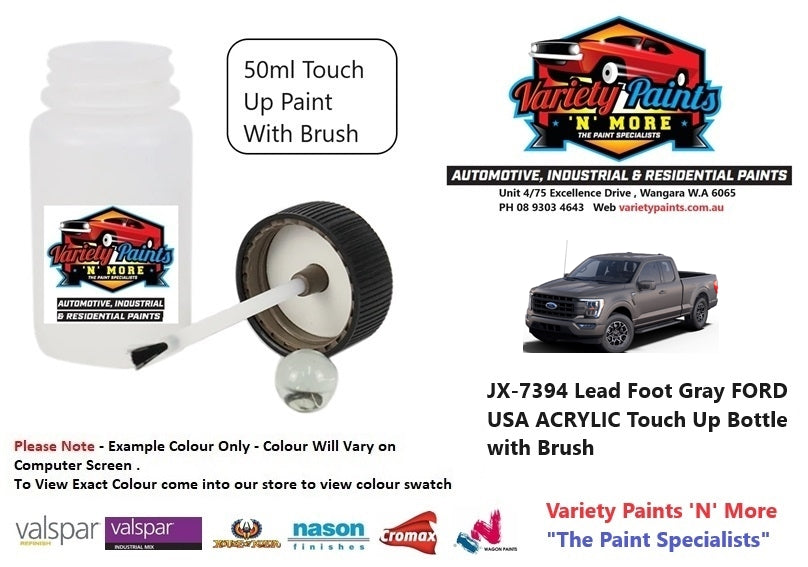JX-7394 Lead Foot Gray FORD USA ACRYLIC Touch Up Bottle with Brush
