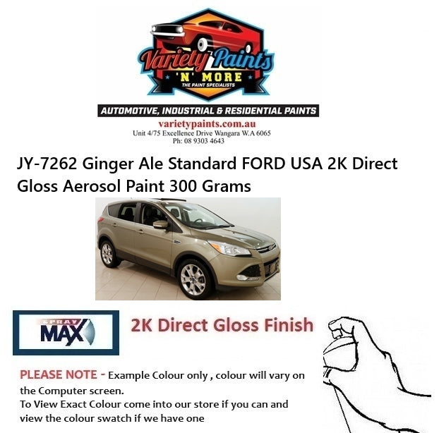 JY-7262 Ginger Ale Standard FORD USA 2K Direct Gloss Aerosol Paint 300 Grams