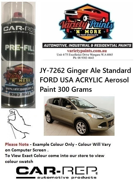 JY-7262 Ginger Ale Standard FORD USA ACRYLIC Aerosol Paint 300 Grams