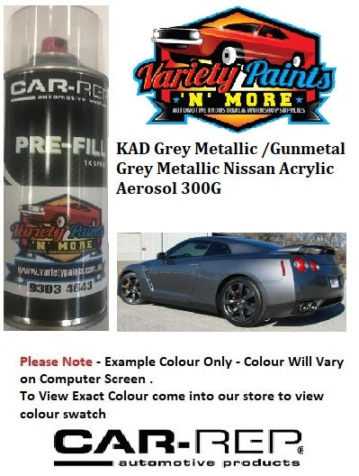 KAD Grey Metallic /Gunmetal Grey Metallic Nissan Acrylic Aerosol 300G