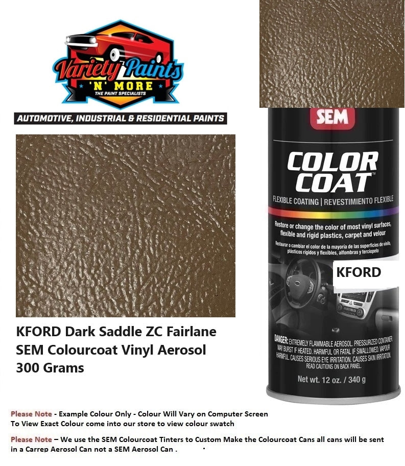 KFORD Dark Saddle ZC Fairlane SEM Colourcoat Vinyl Aerosol 300 Grams