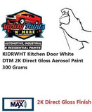 KIDRWHT Kitchen Door White DTM 2K Direct Gloss Aerosol Paint 300 Grams