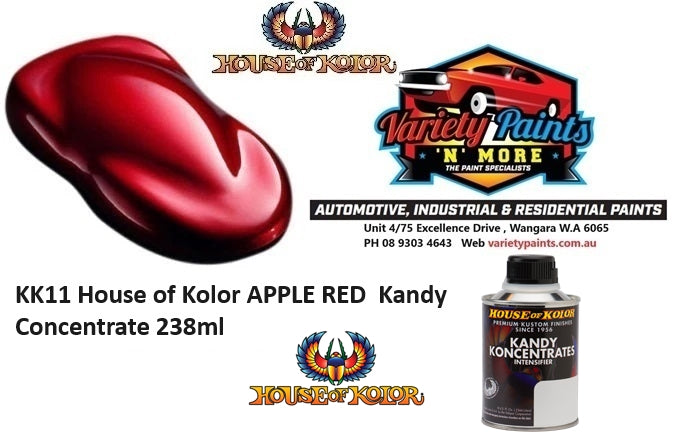 KK11 House of Kolor APPLE RED  Kandy Concentrate 238ml