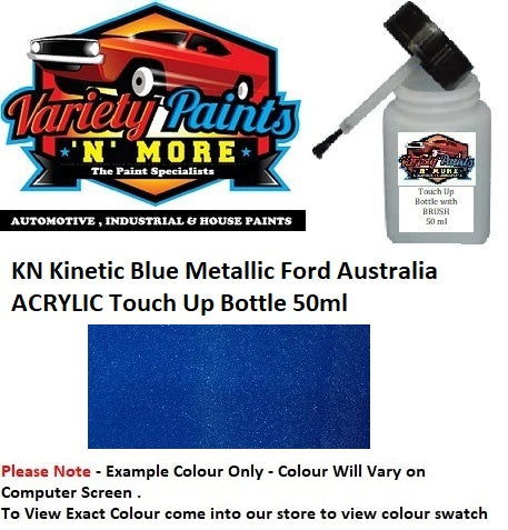 KN Kinetic Blue Metallic Ford Australia Acrylic Touch Up Bottle 50ml with Brush
