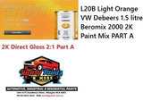 L20B Light Orange VW Debeers 1.5 litre Beromix 2000 2K Paint Mix PART A