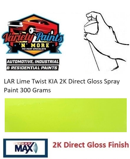 LAR Lime Twist KIA 2K Direct Gloss Spray Paint 300 Grams