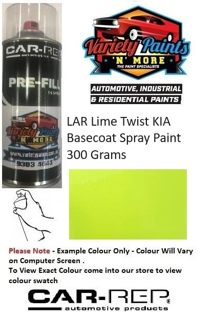 LAR Lime Twist KIA Basecoat Spray Paint 300 Grams